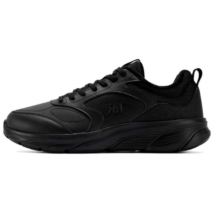 361° Fleece Lined, Minimalist Style Comfortable Waterproof Lightweight Thermal Low top Casual Running Shoes Men's Black