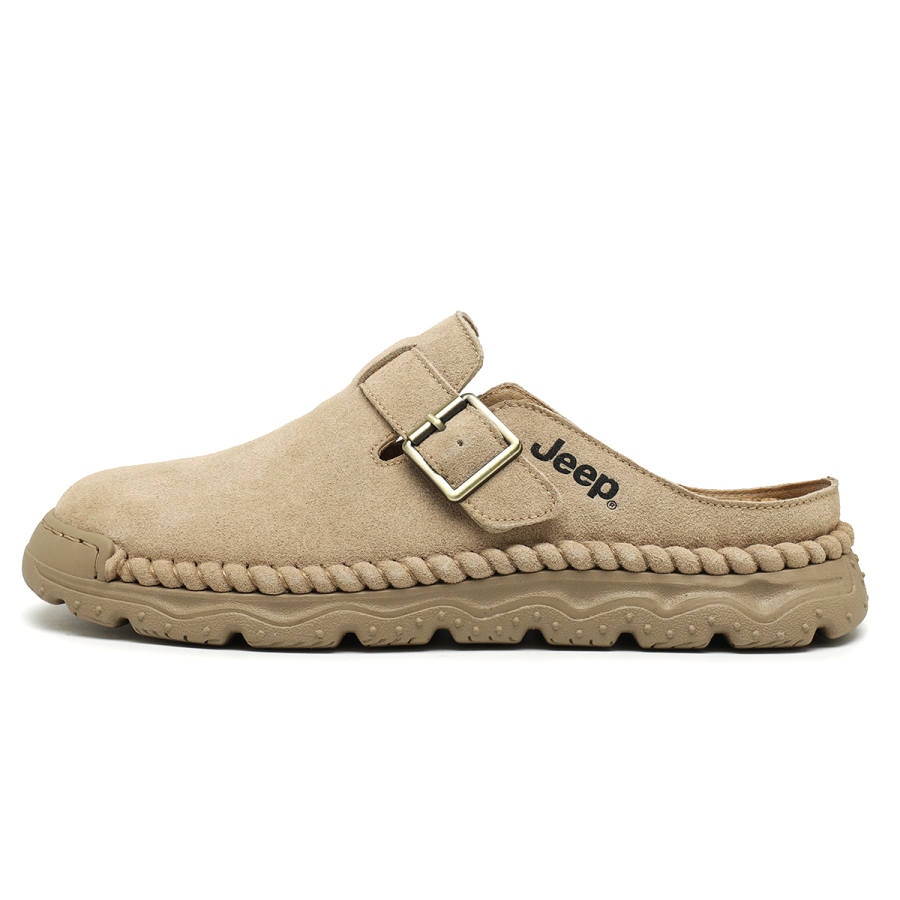 Jeep Rubber Sole Quiet Abrasion Resistant Quiet Abrasion Resistant Closed Toe Slippers Unisex