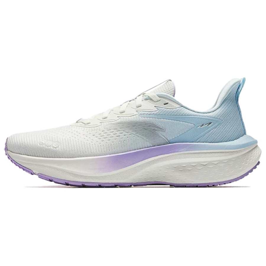 Anta Mach 5SE Slip Resistant And Breathable Low top Casual Running Shoes Women's White Blue Purple