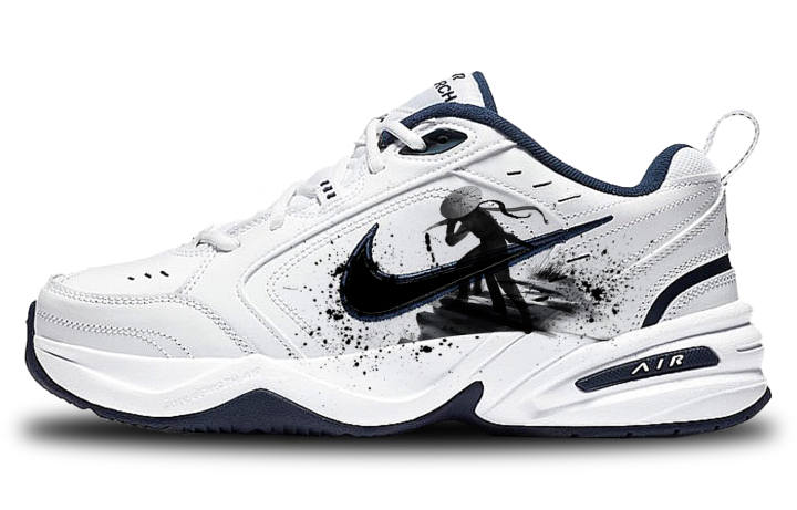 Nike Nike Air Monarch 4 Coverage Thermal, Waterproof, And Breathable Low top Chunky Sneakers Unisex Black White