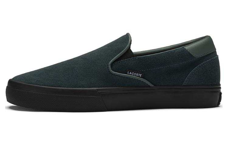 LACOSTE Cow Leather Casual Shoes Men's Dark Green