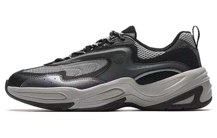 Anta Cross Slip Resistant Abrasion Resistant Low top Chunky Sneakers Men's Black