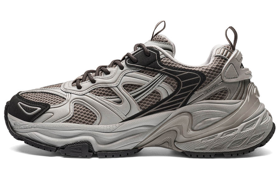 Kappa Slip Resistant Abrasion Resistant Slip Resistant Abrasion Resistant Low top Chunky Sneakers Unisex Tranquil Gray
