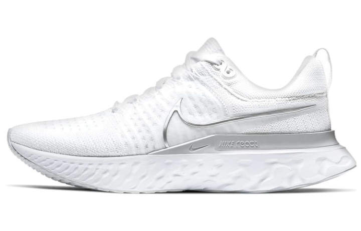 Nike Nike React Infinity Run Flyknit 2 White Metallic Silver Women's