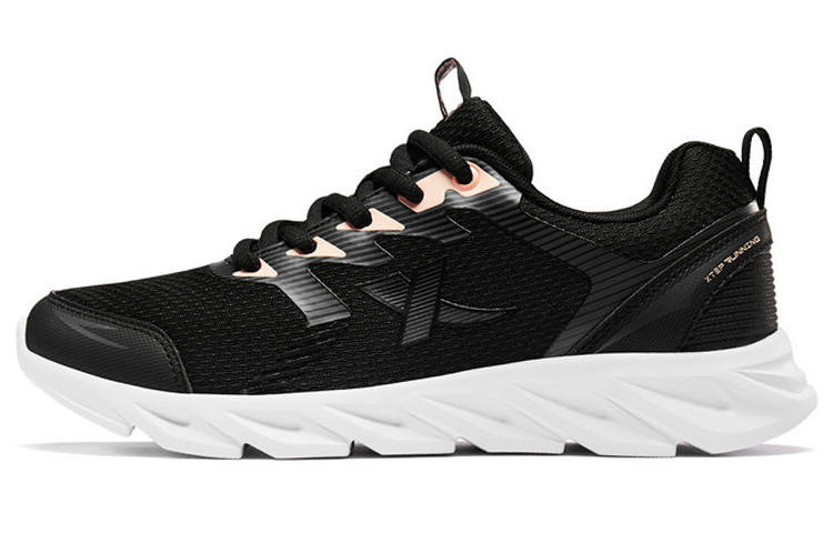 XTEP Blade Slip Resistant Abrasion Resistant Low top Casual Running Shoes Women's Black Pink Red