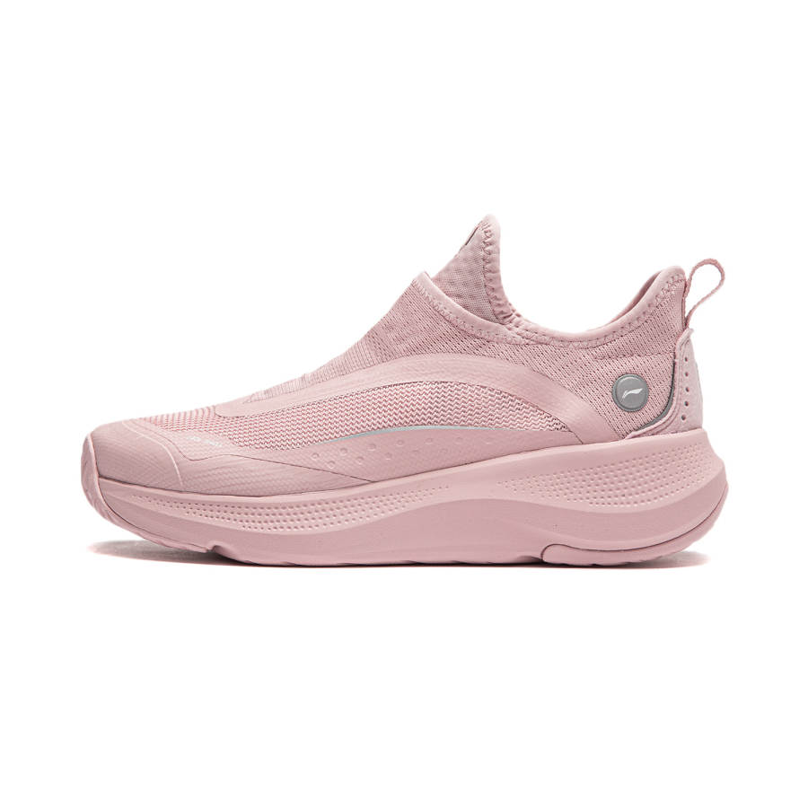 Li-Ning Li Ning Slip Resistant, Abrasion Resistant, Breathable, Lightweight Low top Running Shoes Women's Pink Gray