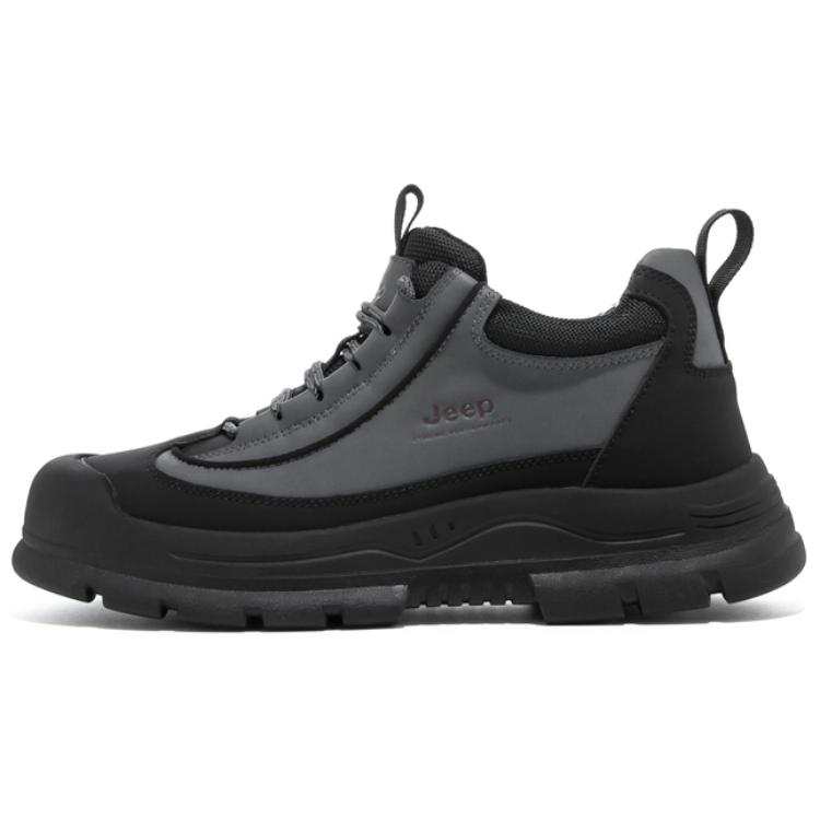 Jeep Abrasion Resistant Short Outdoor Boots Men's Gray Black