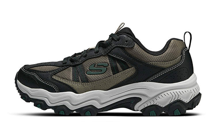 Skechers Cushioning Abrasion Resistant Breathable Support Low top Chunky Sneakers Men's Brown/Black