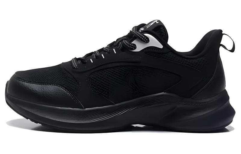 QIAODAN Cushioning, Wear Resistant Low top Casual Running Shoes Men's Black