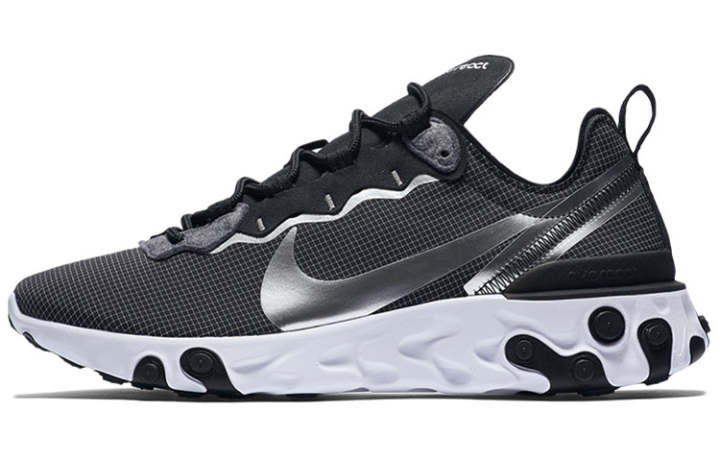 Nike Nike React Element 55 Black Metallic Silver