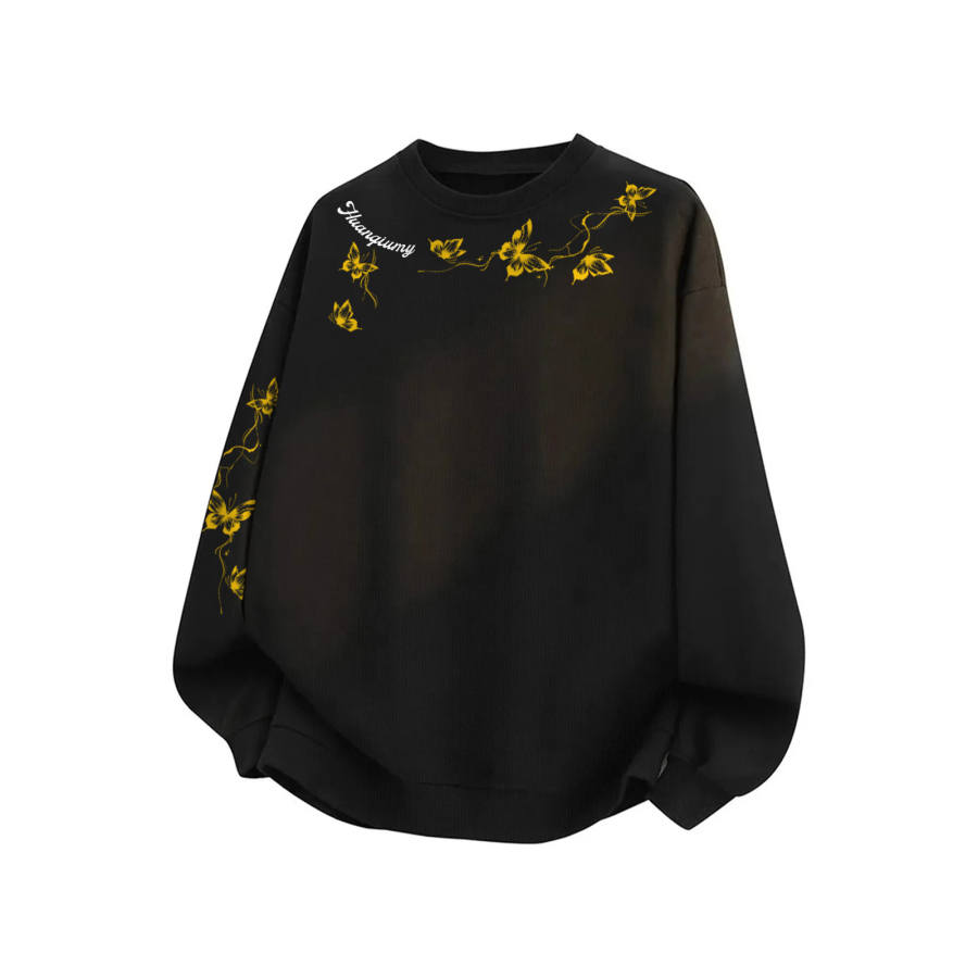 HUANQIU Sweatshirts Unisex Crew Neck Moderate Heavyweight