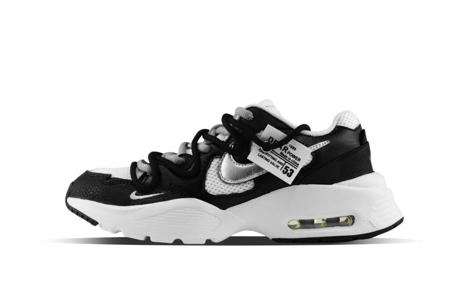 Nike Nike Air Max Fusion Abrasion Resistant Breathable Slip Resistant Low top Running Shoes Women's Black Silver