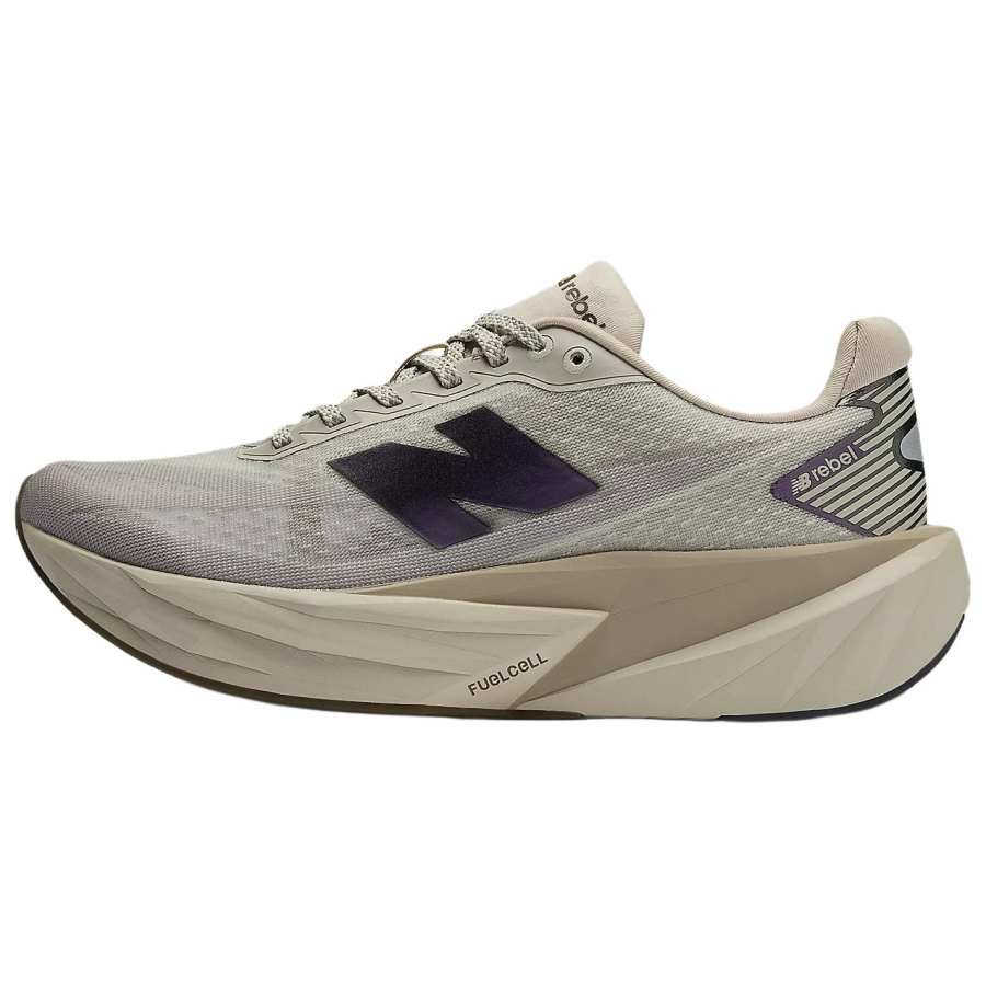 New Balance New Balance FuelCell Rebel V5 Breathable Support Running Shoes Women's Light Gray Beige