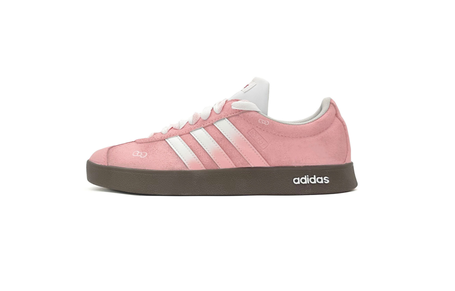 Adidas Adidas VL COURT 2.0 Abrasion Resistant Low top German Army Trainers Unisex Pink White