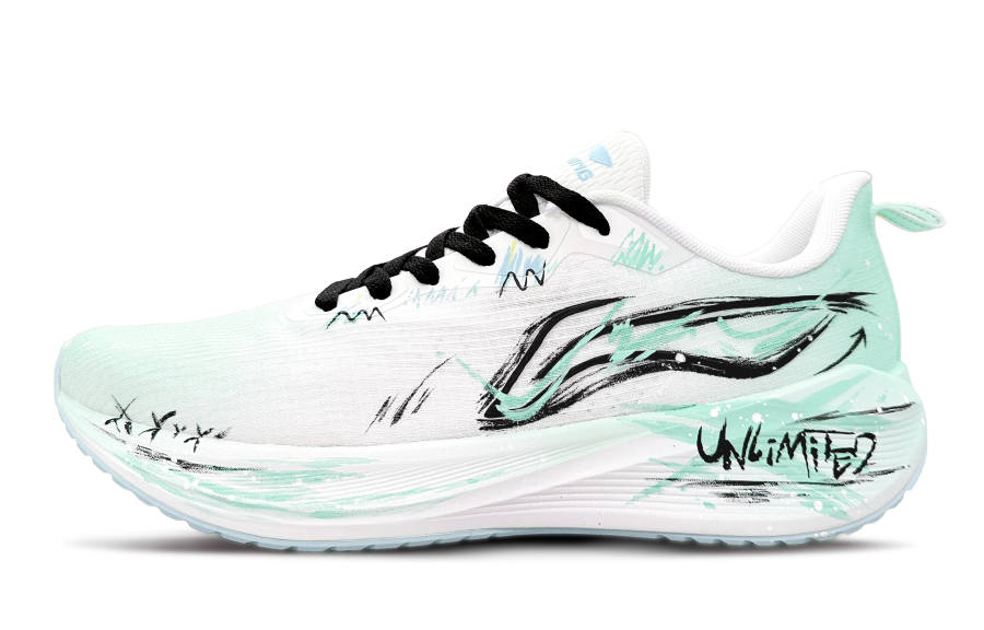 Li-Ning Li Ning Wuyue Cushioning Abrasion Resistant Breathable Low top Casual Running Shoes Men's Cyan