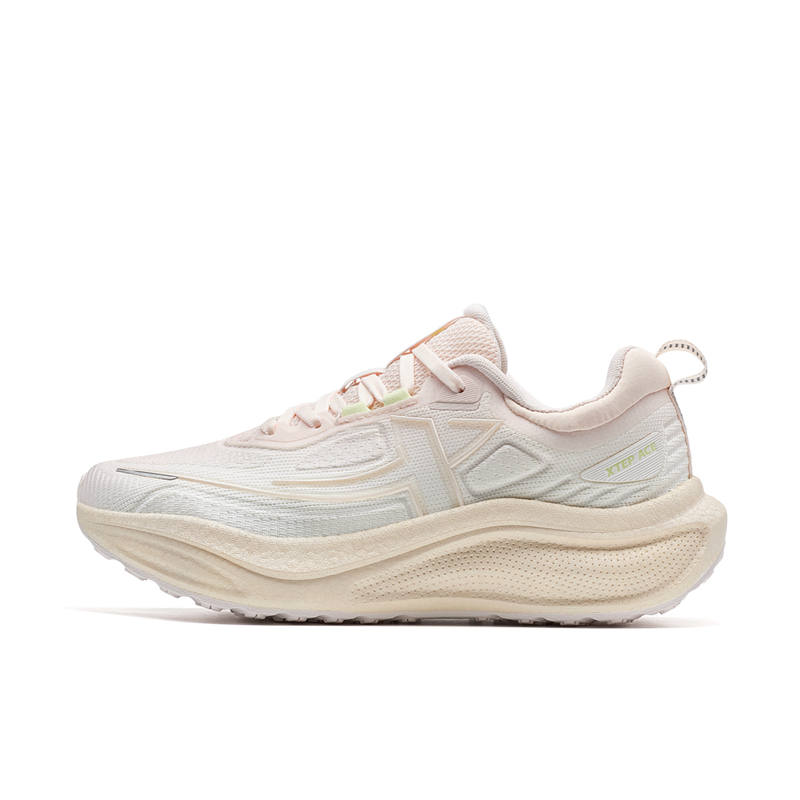 XTEP Cushioning Abrasion Resistant Cushioning, Wear Resistant Low top Running Shoes Women's Pink White