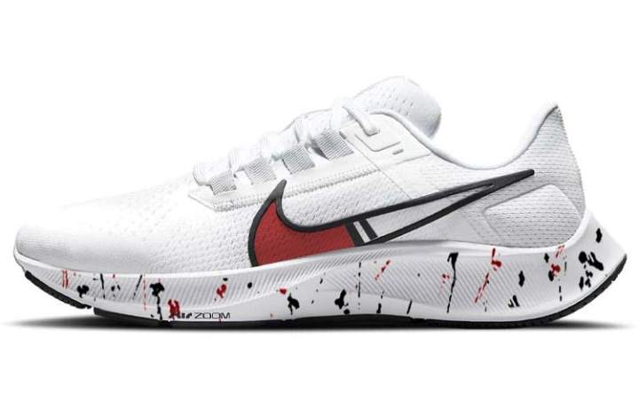 Nike Nike Pegasus 38 Slip Resistant, Abrasion Resistant, Lightweight Low top Marathon Running Shoes Men's White