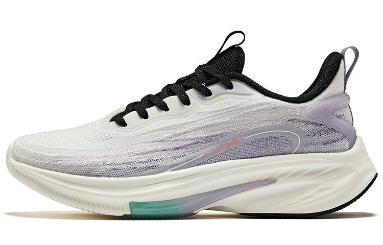 Erke Cushioning, Wear Resistant Low top Running Shoes Women's True White Misty Purple