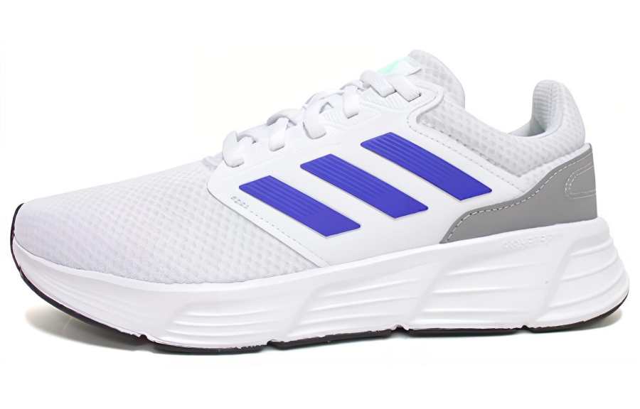 Adidas Adidas Galaxy 6 Cushioning Abrasion Resistant Cushioning, Wear Resistant Low top Casual Running Shoes Men's White Blue