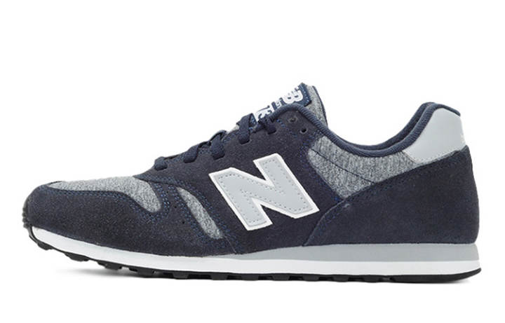 New Balance New Balance NB 373 Comfortable Split Cow Leather, Artificial Leather Low top Casual Running Shoes Unisex Jet Black Crow