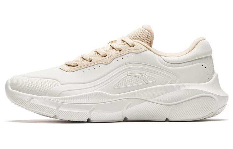 ANTA Running Shoes Women's Low Top Ivory White Champagne