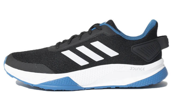 Adidas Adidas Run Steady Fabric Athleisure Slip Resistant Abrasion Resistant Low top Running Shoes Men's Black White
