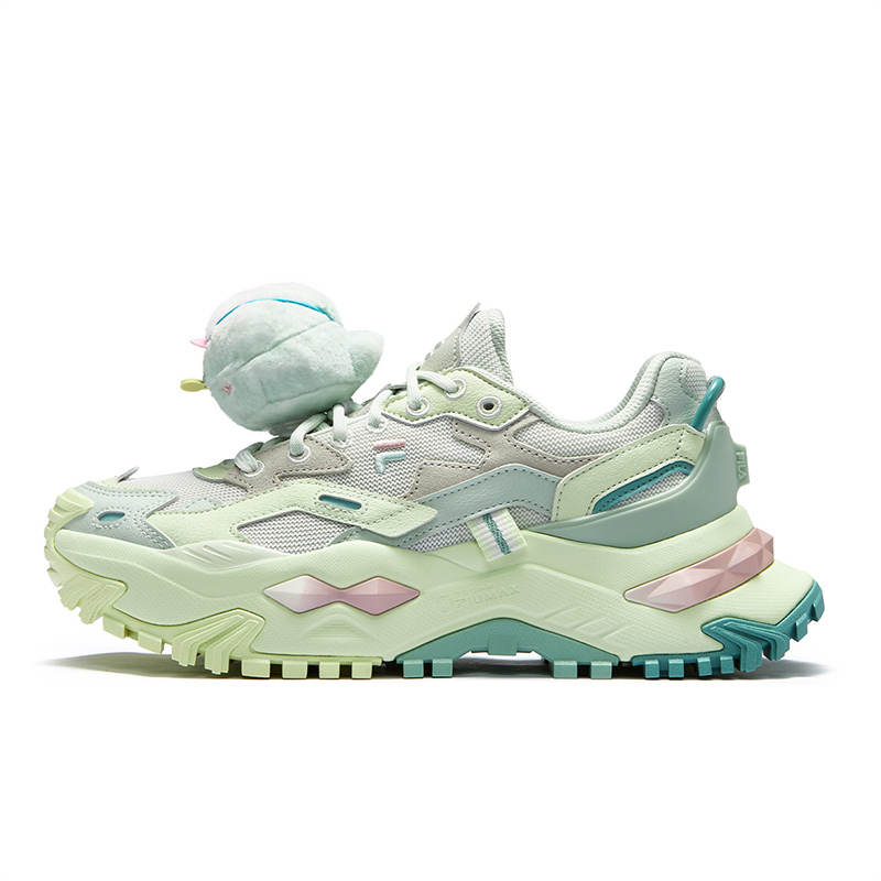 FILA FUSION Bianco Height Increasing Low top Chunky Sneakers Women's Cyan