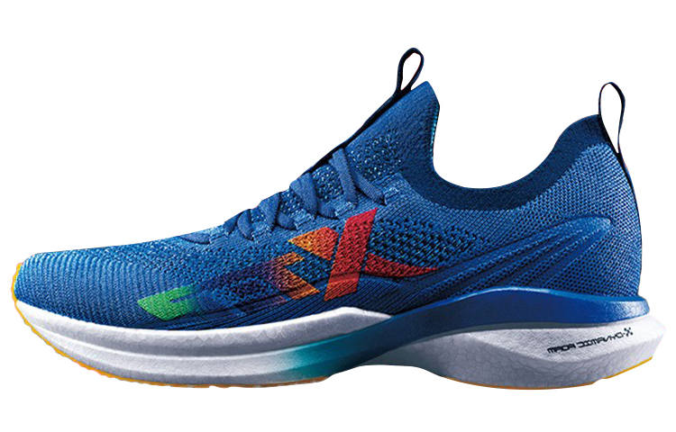 XTEP Swift 160X Mesh Cushioning Slip Resistant Cushioning Slip Resistant Low top Running Shoes Men's Blue Red