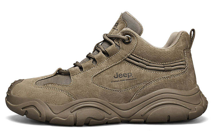 Jeep Wear resistant And Lightweight Low top Outdoor Shoes Men's Khaki