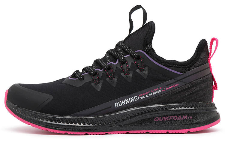 361° Rain Screen Bouncy Rain Screen Waterproof Low top Running Shoes Women's Black Pink
