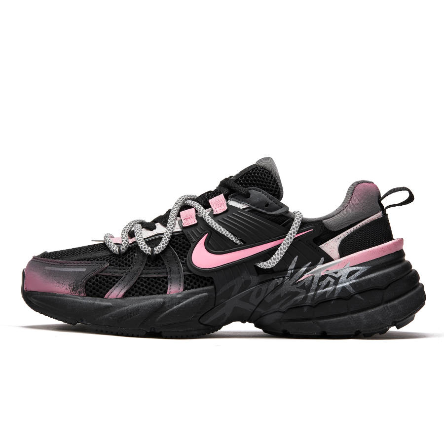 Nike Nike V2K Run Slip Resistant Slip Resistant Low top Casual Running Shoes Women's Black Pink