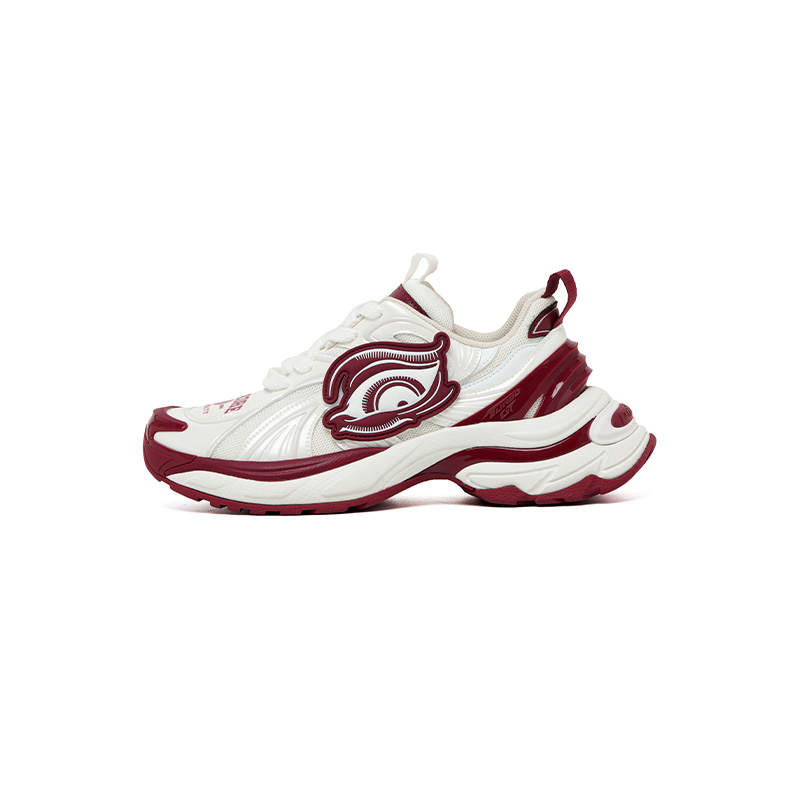 OLD ORDER STA x OLD ORDER Cushioning Low top Running Shoes Unisex White Red