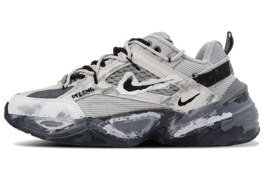Nike Nike M2K Tekno Abrasion Resistant Abrasion Resistant Low top Chunky Sneakers Unisex Gray White