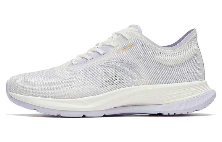 Anta Hydrogen Run V Slip Resistant Abrasion Resistant Low top Running Shoes Women's White Purple