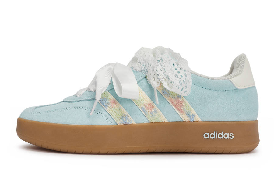 Adidas Adidas BARREDA REGO Hot Dog, Floral Sky Abrasion Resistant Low top Skateboard Shoes Unisex Blue White