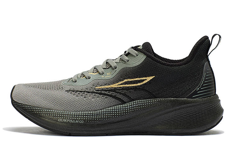 361° Q Rebound Technology Cushioning Abrasion Resistant Breathable Low top Running Shoes Men's Invisible Gray