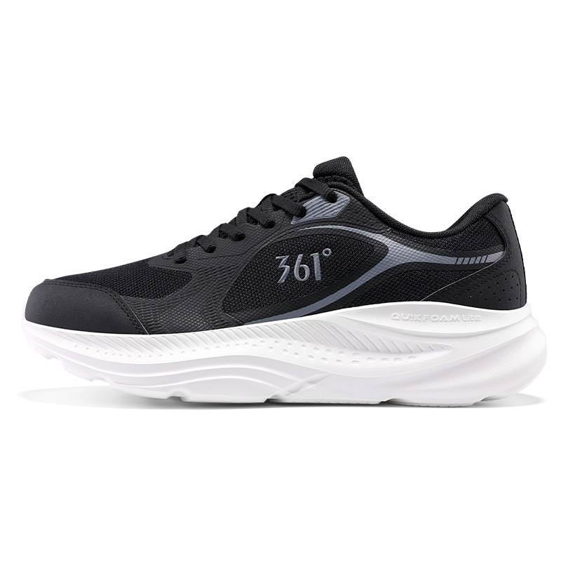 361° Abrasion Resistant Breathable Low top Casual Long Distance Running Sprint City Commuting Running Shoes Men's Black