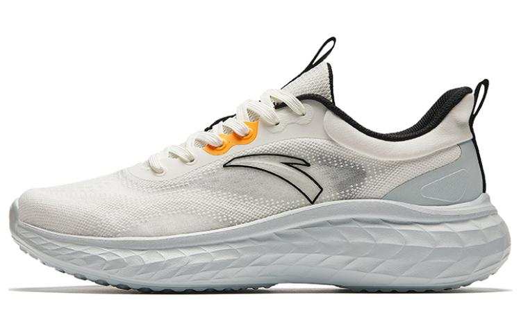 Anta Running Collection Cushioning Slip Resistant Abrasion Resistant Low top Running Shoes Men's White Gray Black
