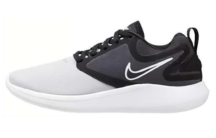 Nike Nike Lunarsolo Fabric Abrasion Resistant Breathable Low top Running Shoes Unisex Black White