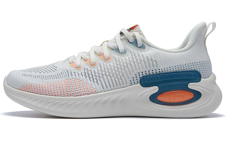 361° NFO Comfortable Mesh, Textile Slip Resistant, Breathable, Lightweight Low top Running Shoes Men's White Cyan
