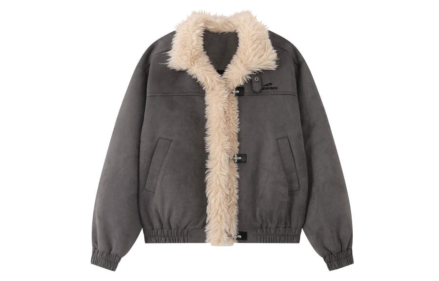 F426 F426 Puffer Jackets Unisex Lapel Moderate Baseball Puffer Jacket