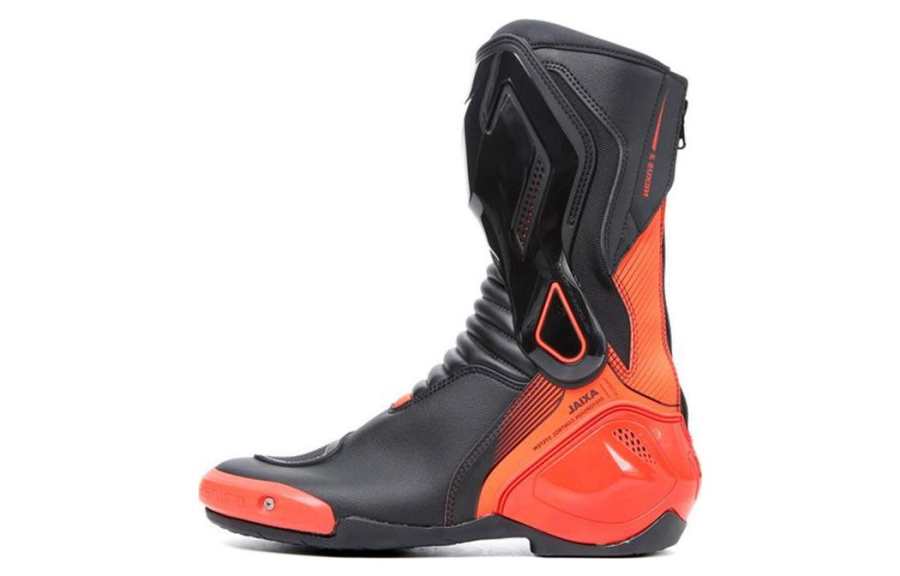 DAINESE Nexus 2 Leather Slip Resistant Abrasion Resistant Cycling Boots Men's Black Orange Red