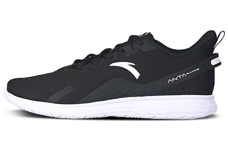 Anta Comfortable Slip Resistant, Abrasion Resistant, Breathable, Rebound Low top Running Shoes Men's Black White
