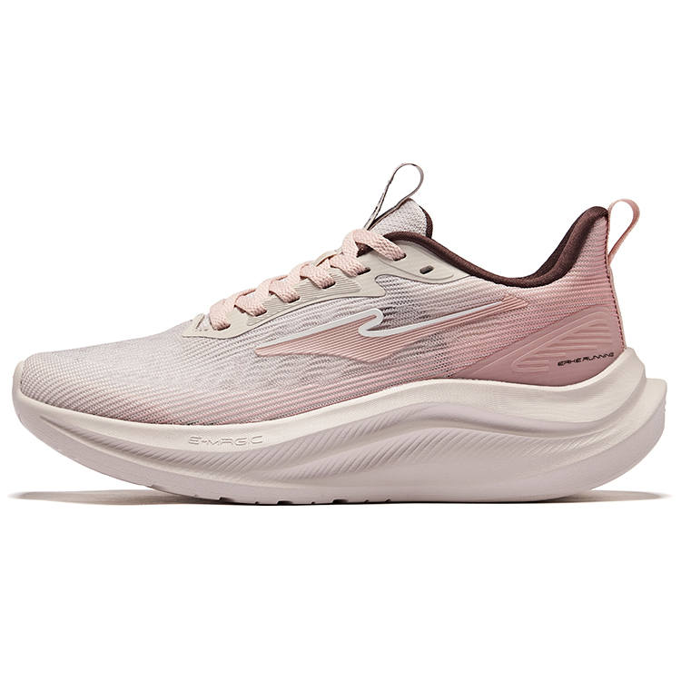 Erke Wind Flight 3.0 Cushioning Lightweight Low top Casual Running Shoes Women's Painted Gray Clay Pink