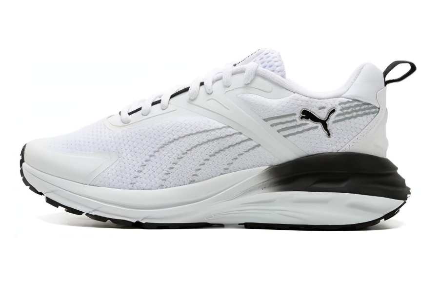 PUMA Abrasion Resistant Breathable Low top Rubber Running Shoes Unisex White Black