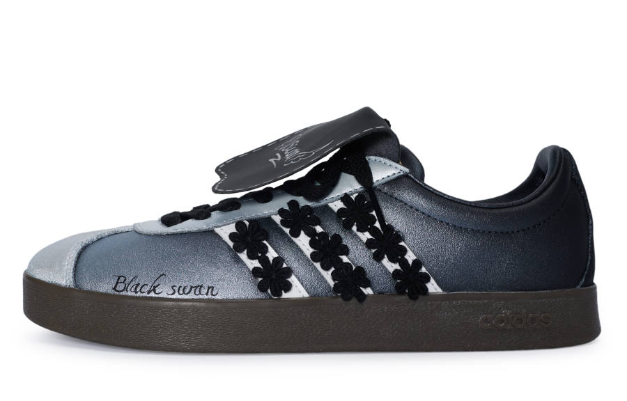 Adidas Neo Vl Court 811 Manufacturing, Black Swan Abrasion Resistant Abrasion Resistant Low top Skateboard Shoes Unisex