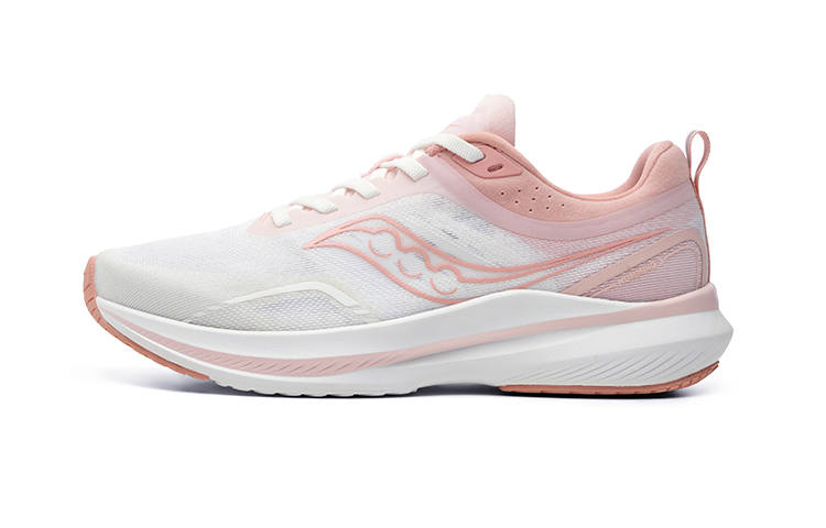 Saucony HUMMING 3 Comfortable Cushioning Slip Resistant Lightweight Low top Casual Running Shoes Women's White Pink