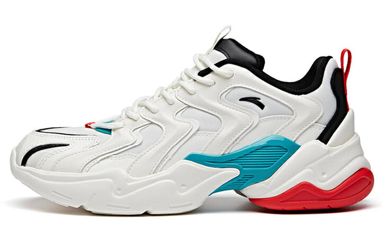 Anta All Over Victory Cushioning Slip Resistant Low top Chunky Sneakers Men's White Blue