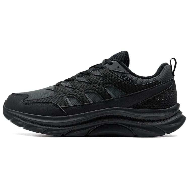 XTEP Slip Resistant Coverage Lightweight Low top Casual Running Shoes Men's Black Gray