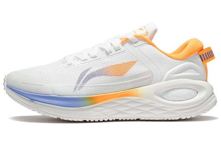 Li-Ning Li Ning Furious Rider 6.0 Essential Running Shoes Men's Low Top Mist White/Fluorescent Mango Orange